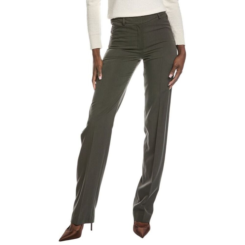 Akris Womens  Meghan Silk Pant, Green